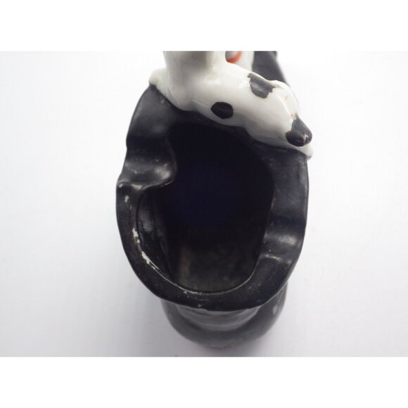 Old Boot Ashtray Dog Chasing Cat Planter Pen Holder Vintage Ceramic - Picture 7 of 9